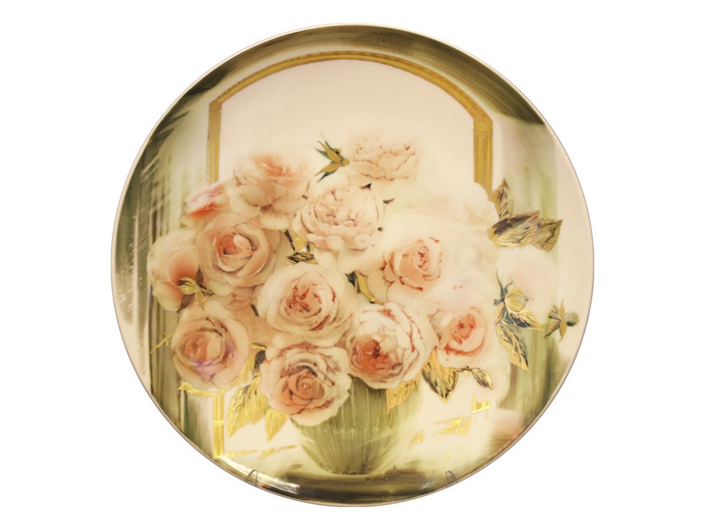 Блюдо декоративное 450 форма Круглая рисунок Розы арт. 80.52511.00.1