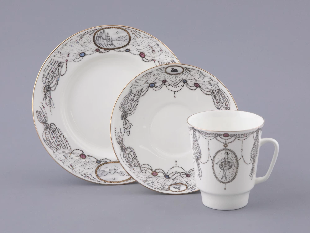 Трехпредметный комплект 165 мм форма Майская рисунок Балет Лебединое озеро арт. 81.17916.00.1