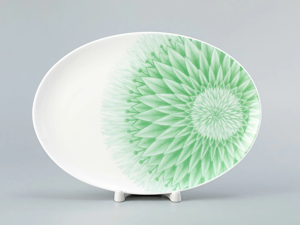 Блюдо овальное 235х170 мм форма Восточная рисунок Aloha Lagoon, арт. 80.40053.00.1