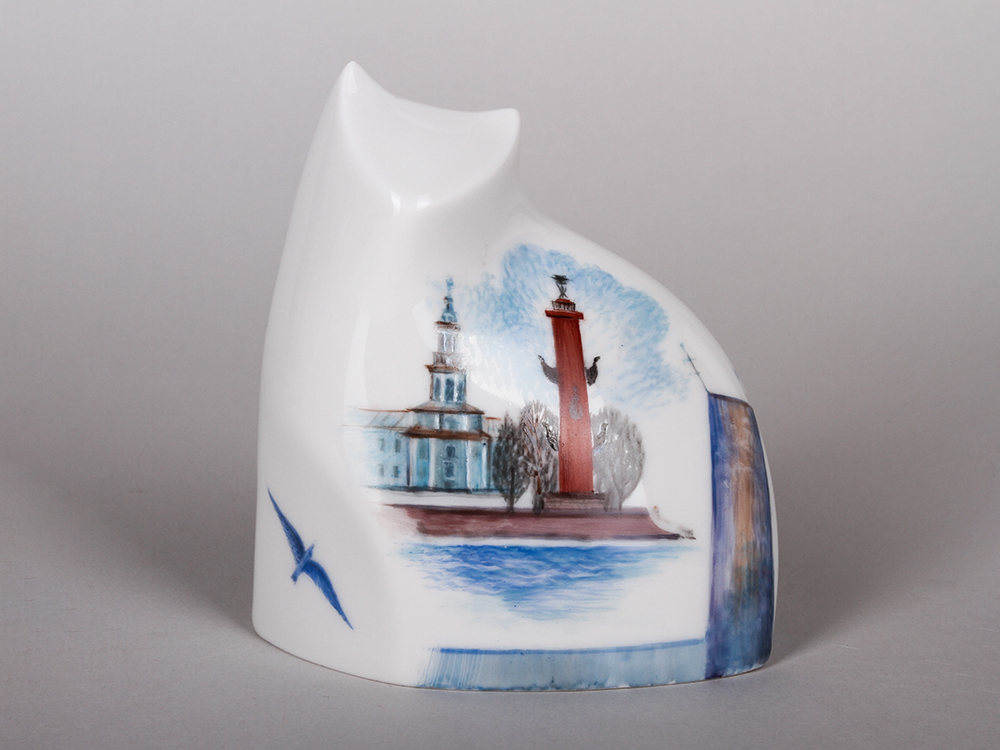 Скульптура Кот идущий, рисунок Город у моря, арт 82.88238.00.1