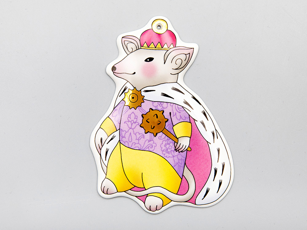 Елочная игрушка рисунок Мышиный король арт. 80.38544.00.1