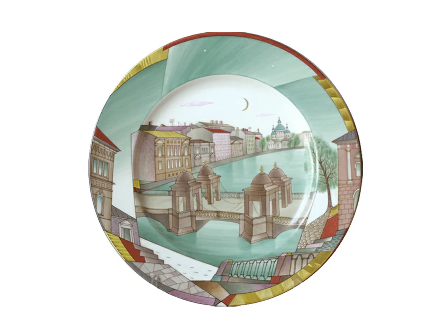 Подарочный набор декоративный 270 мм форма Европейская-2 рисунок Фонтанка.Белая ночь арт. 81.25639.00.1