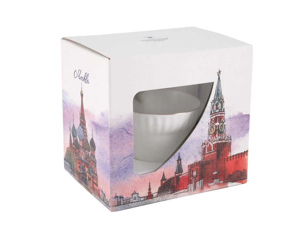 Императорский фарфоровый завод Подарочный набор 155 мл форма Волна рисунок Золотой кантик упаковка подарочная Москва арт. 81.27594.00.1