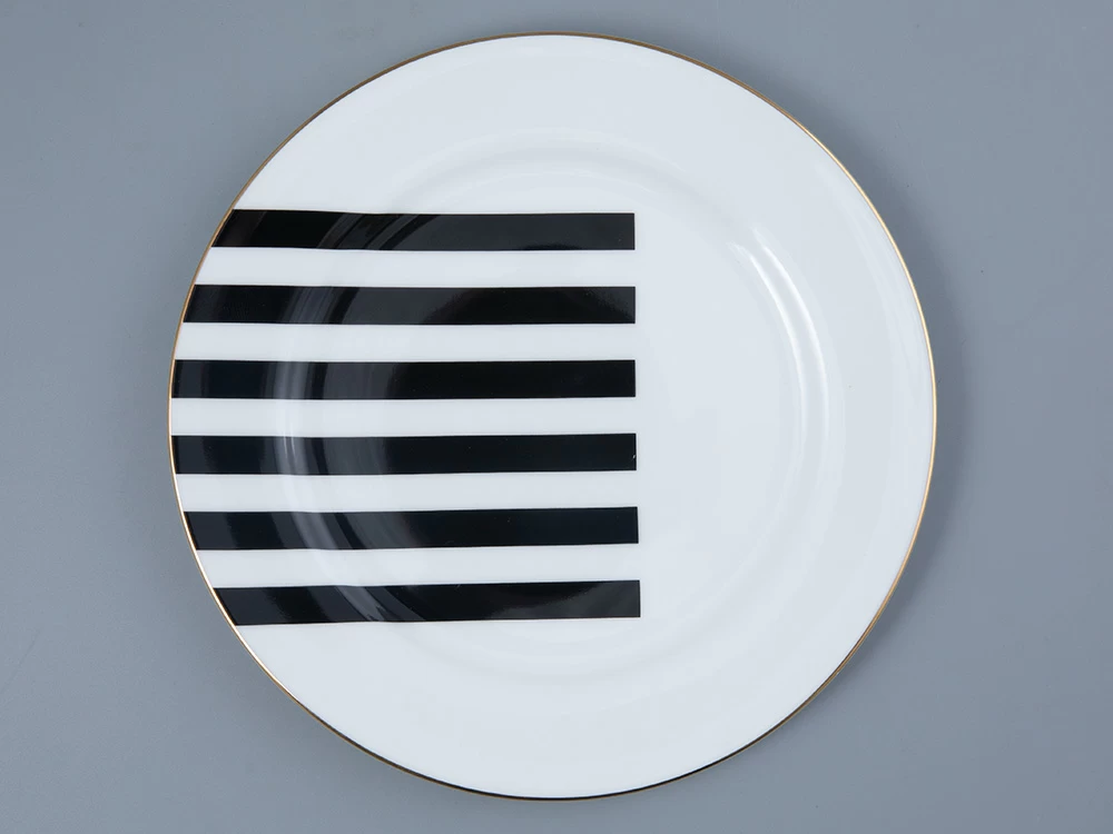 Тарелка плоская 200 мм форма Стандартная 2 рисунок Да и нет Черный арт. 80.45835.00.1