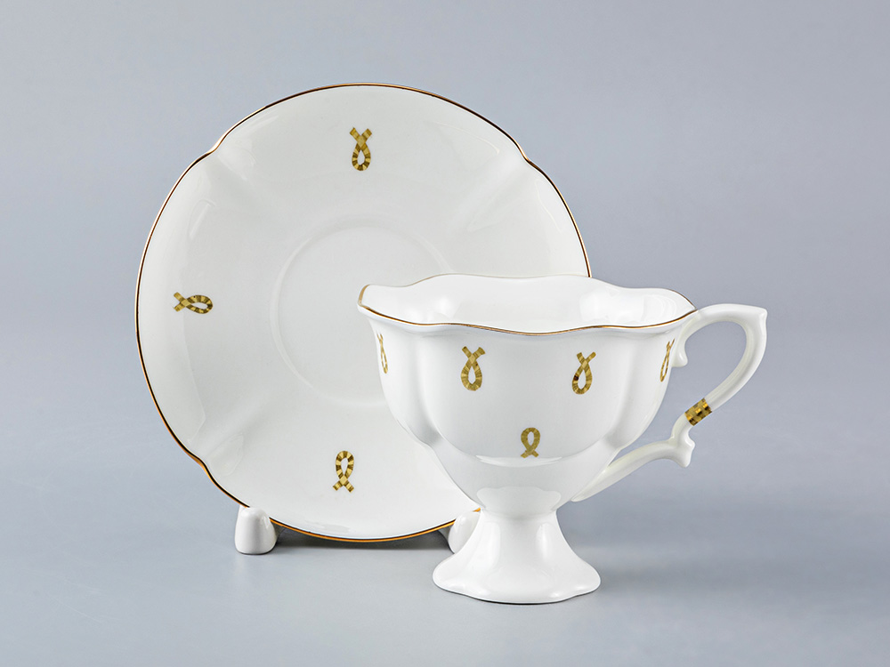 Чашка с блюдцем кофейная 120 мл.,  форма Наташа, рисунок Петельки арт. 81.21343.00.1