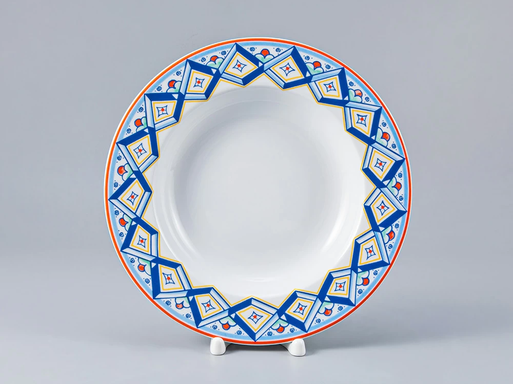 Тарелка форма Европейская 225 мм рисунок Высоцкая. Rosso, арт. 80.37143.00.1