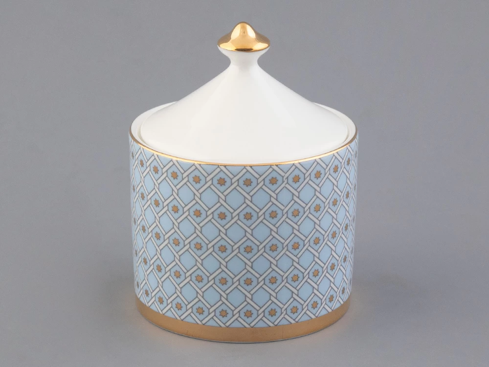 Императорский фарфоровый завод Сахарница форма Идиллия рисунок Азур, арт 80.96961.00.1