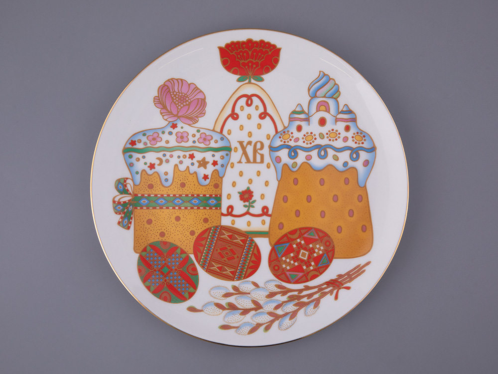 Тарелка декоративная 275 мм, форма Эллипс, рисунок Пасхальный праздник, арт. 80.48898.00.1