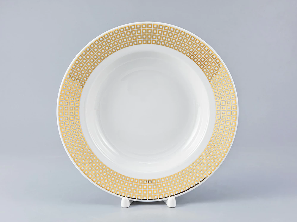 Тарелка 220 мм форма Глубокая, рисунок Зазеркалье. Квадраты, арт. 80.99939.00.1