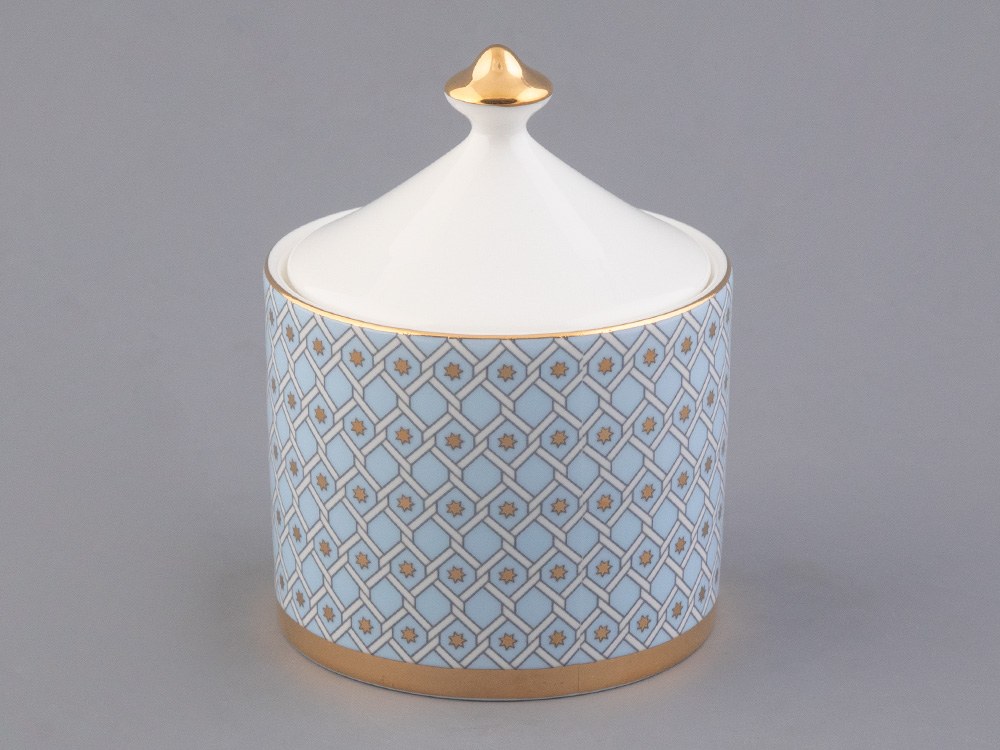 Сахарница форма Идиллия рисунок Азур, арт 80.96961.00.1