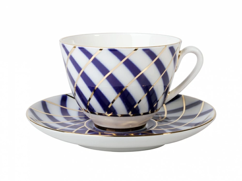 Чашка с блюдцем чайная 250 мл форма Весенняя рисунок Тодес арт. 81.14748.00.1