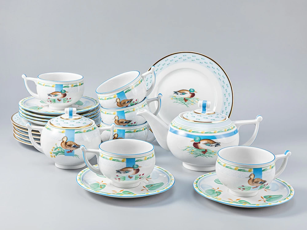 Сервиз чайный форма Кострома рисунок Уткина заводь, 6 персон 20 предметов, арт. 81.25448.00.1