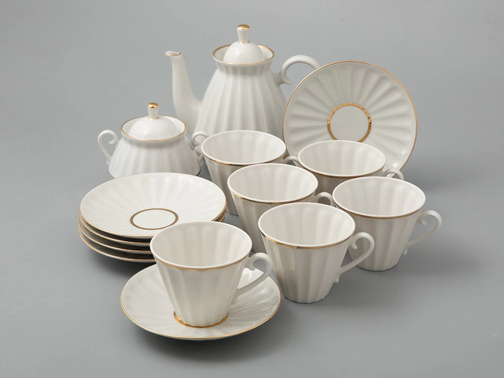 Сервиз чайный форма Лучистая рисунок Белоснежка малый размер, 6 персон 14 предметов, арт. 81.14814.02.1