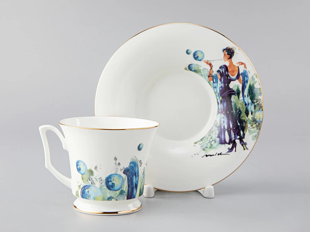 Чашка с блюдцем чайная форма Юлия рисунок Весна/Spring, арт. 81.29412.00.1