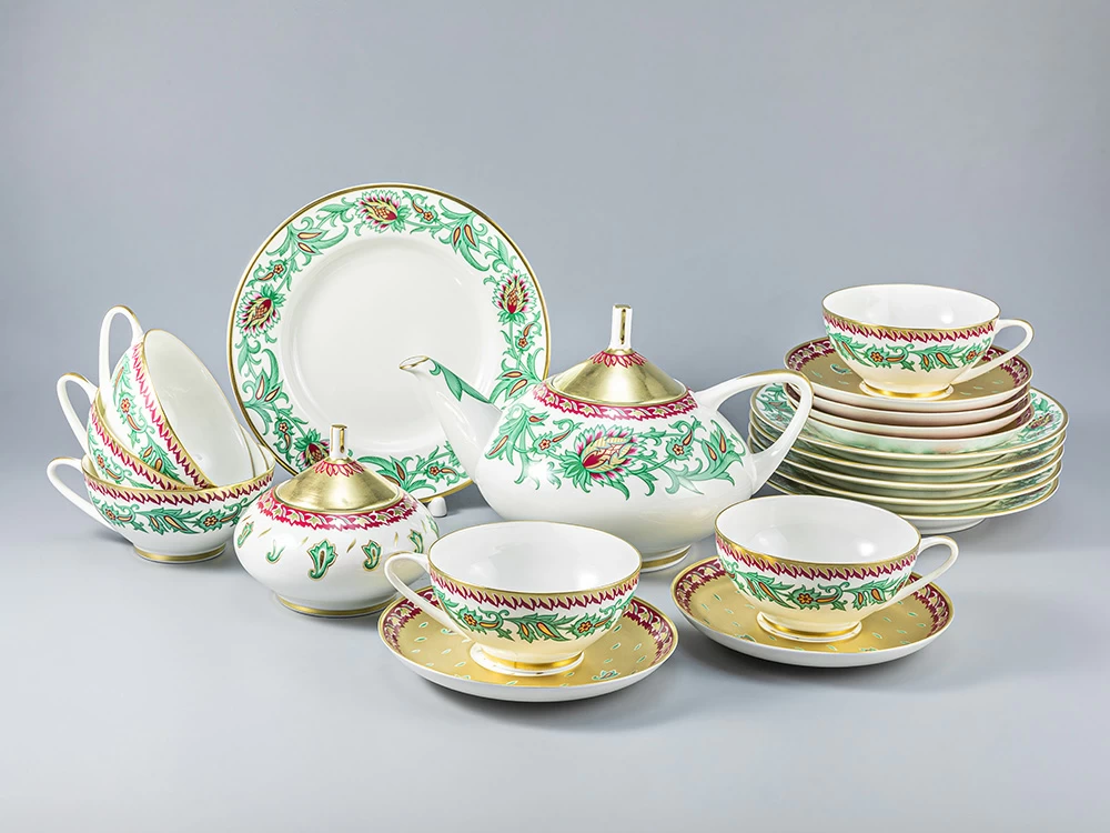 Сервиз чайный форма Купольная рисунок Восточный цветок, 6 персон 20 предметов, арт. 81.28104.00.1