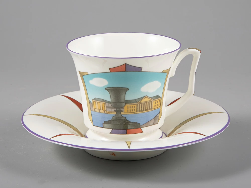 Чашка с блюдцем чайная, форма Юлия рисунок Петербургские картинки. Невские берега, арт. 81.29022.00.1