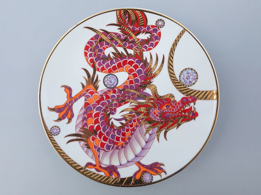 Подарочный набор 195 мм форма Эллипс рисунок Пурпурный дракон арт. 81.31542.00.1