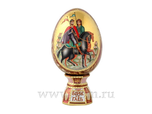 Яйцо пасхальное на подставке Борис и Глеб арт. 80.09356.00.1