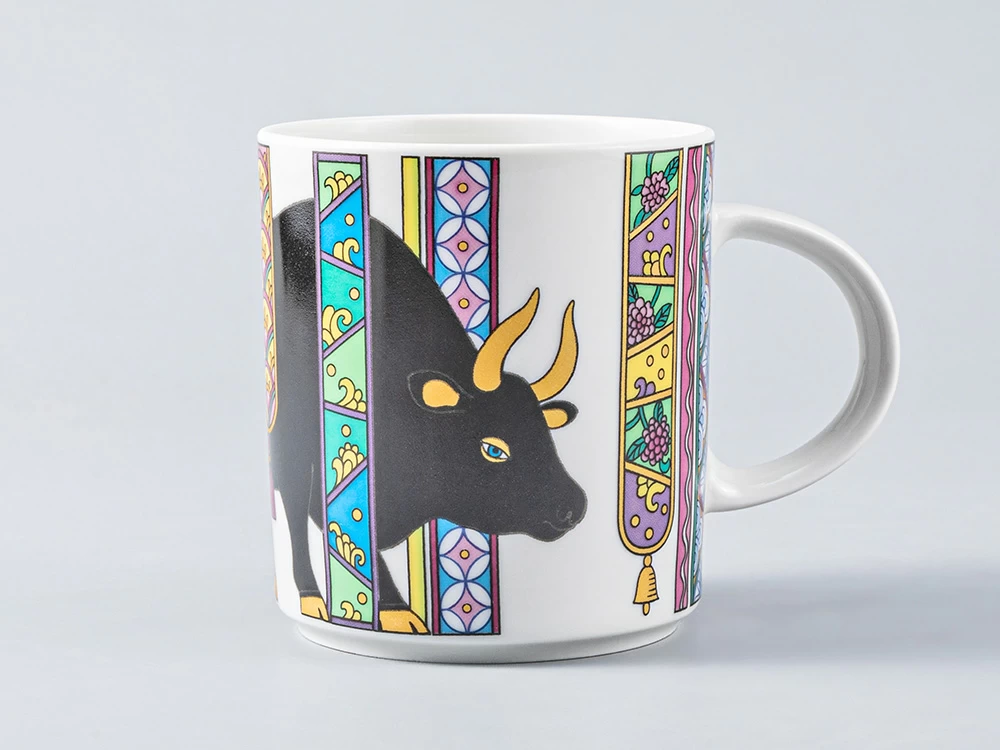 Кружка форма Стандарт рисунок Черный бык, арт. 80.99933.00.1