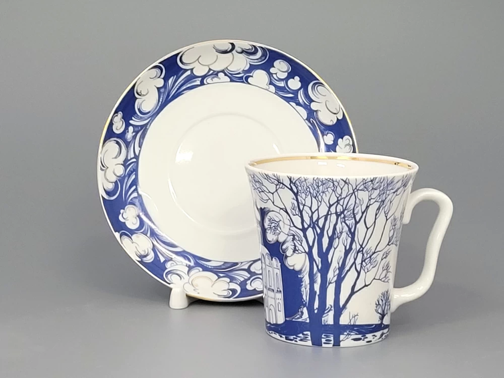 Бокал с блюдцем Ленинградский На Нерли 360 мл арт. 81.10491.00.1