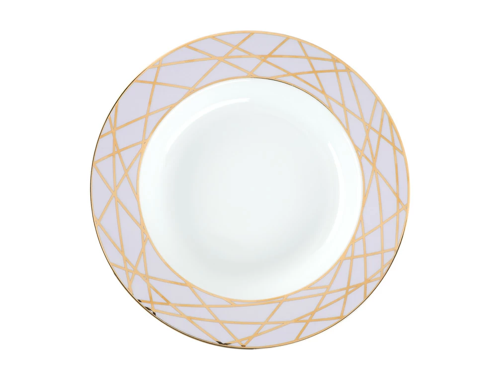 Императорский фарфоровый завод Тарелка глубокая 225 мм форма Европейская - 2 рисунок Морозная сказка, арт. 80.96943.00.1