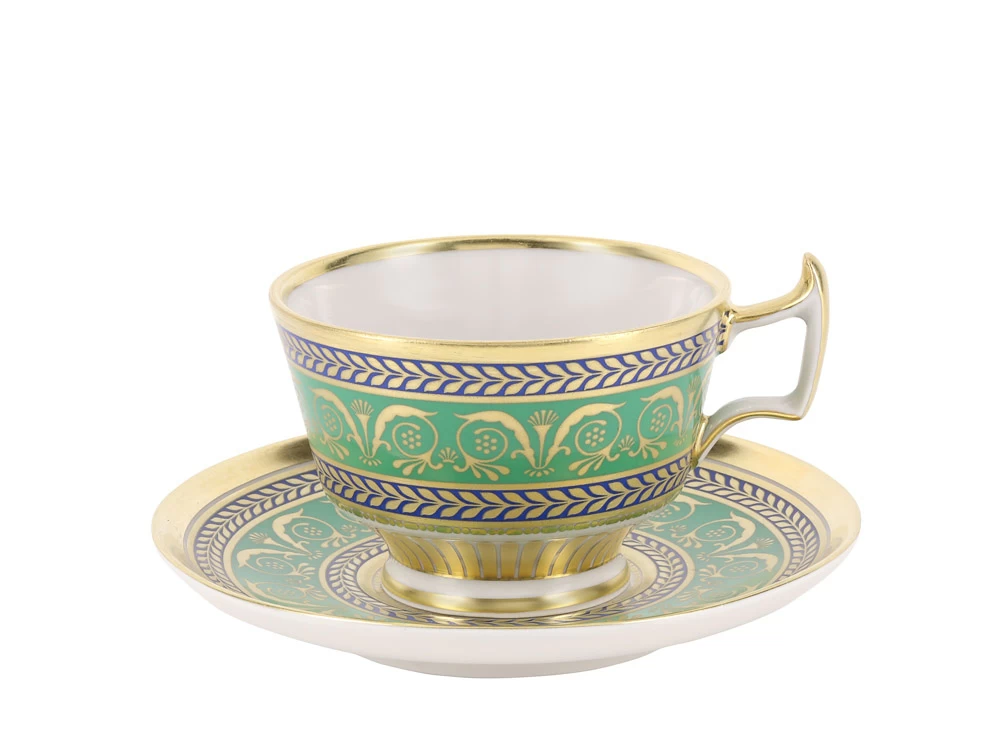 Чашка с блюдцем кофейная форма Александрия рисунок Золотой 52 арт. 81.19205.00.1