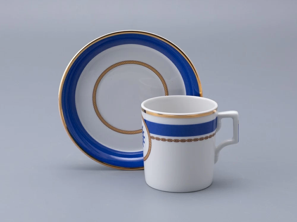 Чашка с блюдцем чайная 220 мл форма Гербовая рисунок Кают-компания № 5 арт. 81.24034.00.1