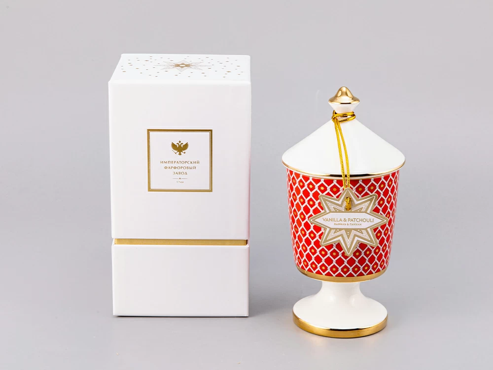 Подарочный Набор Свеча ароматическая, рисунок Скарлетт 2 аромат  Ваниль Пачули арт. 81.32055.00.1