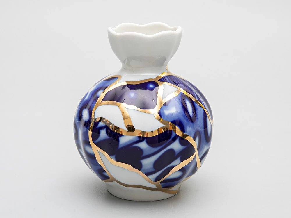 Ваза для цветов форма Тюльпан рисунок Байкал, арт. 80.37273.00.1