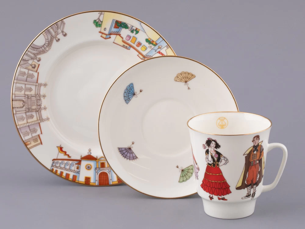 Комплект 3-х предметный кофейный форма Майская рисунок Опера Кармен, арт. 81.33177.00.1