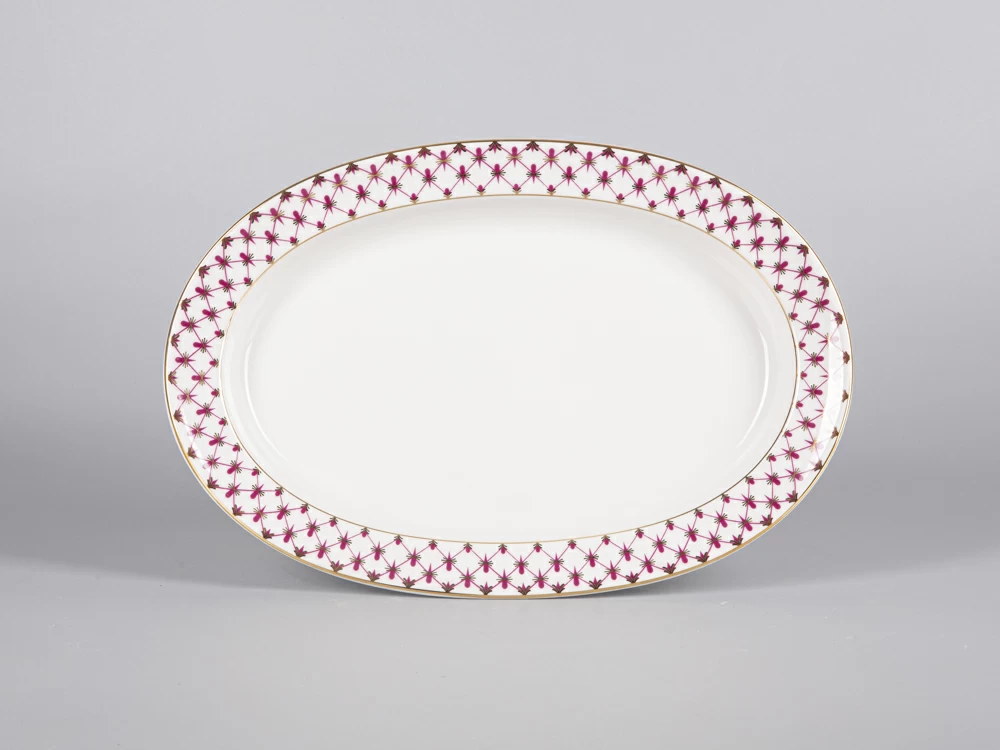 Блюдо овальное Молодежная Сетка-Блюз 2 арт. 80.91551.00.1