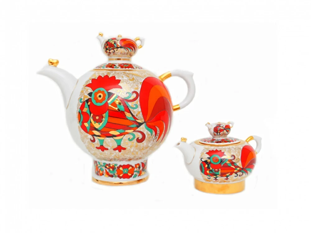 Комплект чайников Семейный Красный петух арт. 81.10357.00.1
