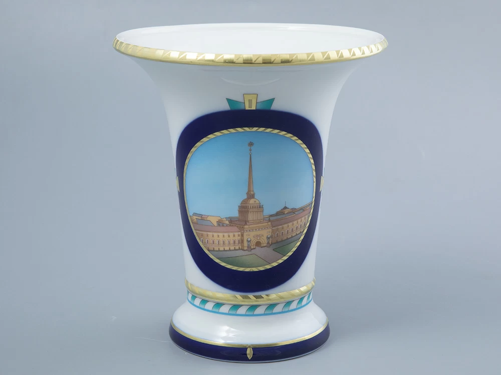 Ваза форма Ампирная рисунок Лев стережет город, арт. 80.44193.00.1