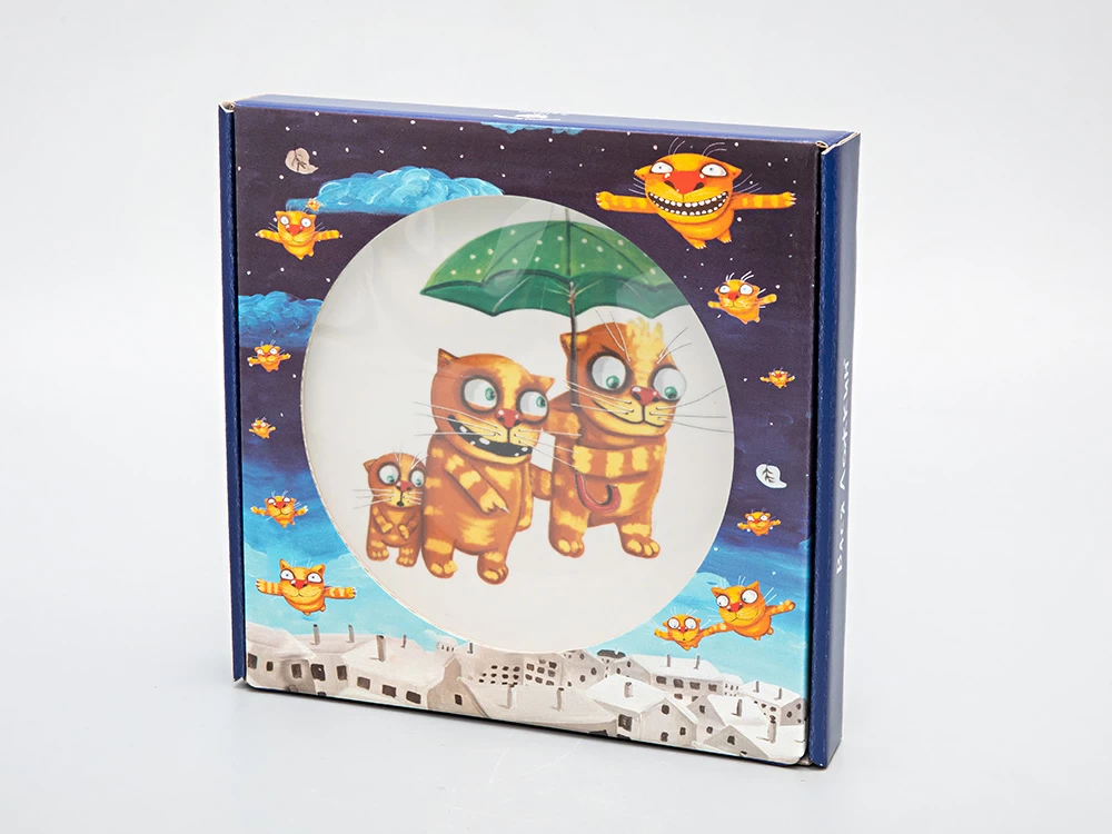 Подарочный набор дек. тарелка Эллипс Вася Ложкин. Под зонтом, арт. 81.29340.00.1