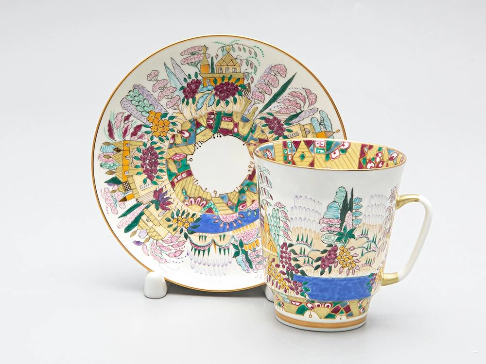 Чашка с блюдцем кофейная 165 мл форма Майская рисунок Весна арт. 81.10505.00.1