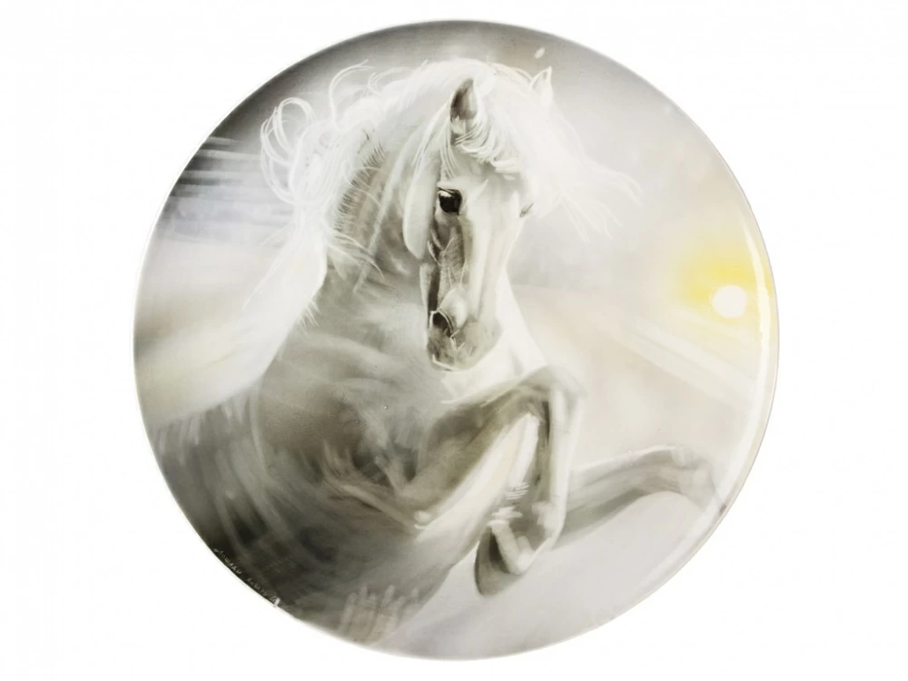 Блюдо 450 мм форма Круглая рисунок Лошади.Январь арт. 60.07074.00.5