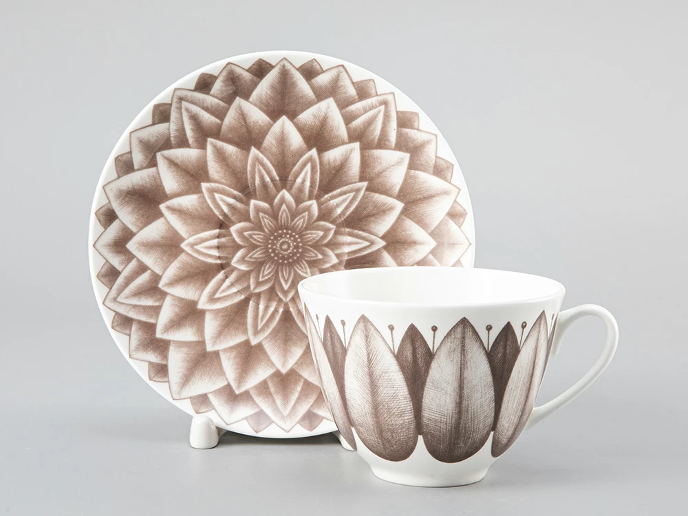 Чашка с блюдцем форма Весенняя-2 рисунок Aloha Bungalow, арт. 81.30490.00.1