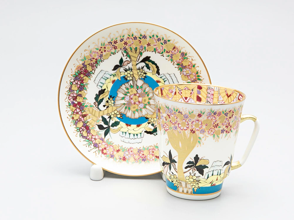 Чашка с блюдцем кофейная 165 мл.,  форма Майска, я рисунок Весенние деревья арт. 81.10508.00.1