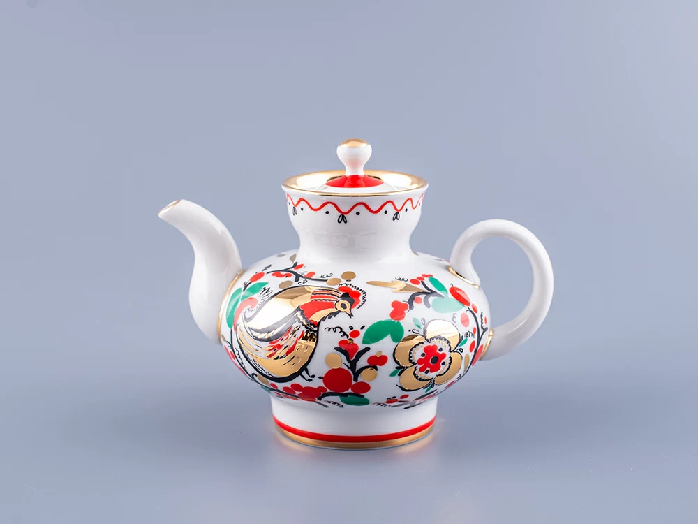 Чайник заварочный форма Малыш, рисунок Петушки арт. 80.00783.00.1