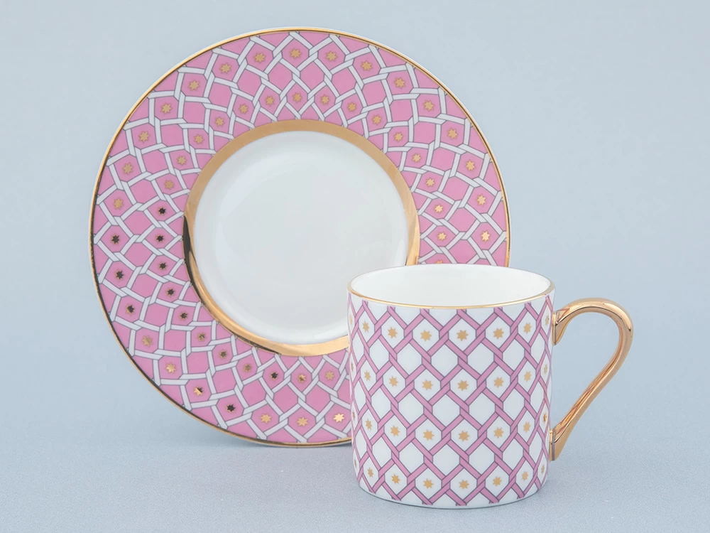 Чашка с блюдцем кофейная 115 мл., форма Идиллия, рисунок Астра 1 арт 81.32374.00.1