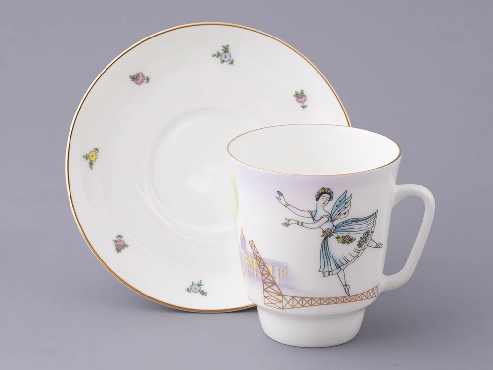 Чашка с блюдцем кофейная 165 мл форма Майская рисунок Белые ночи в Петербурге арт. 81.26632.00.5