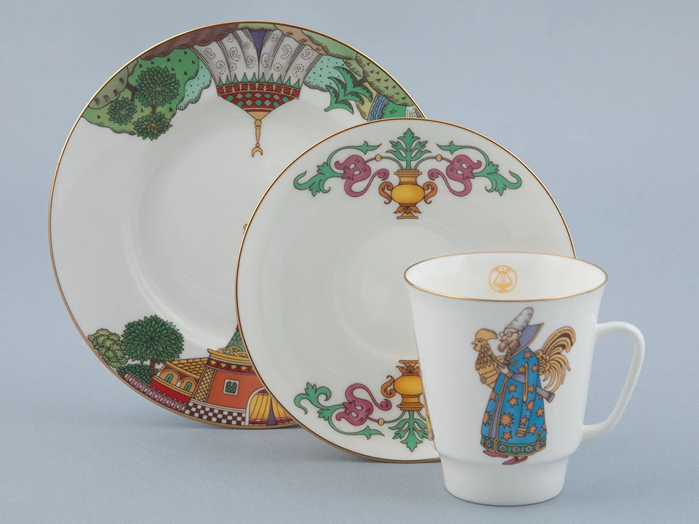 Комплект 3-х предметный кофейный форма Майская рисунок Опера Золотой петушок, арт. 81.32232.00.1