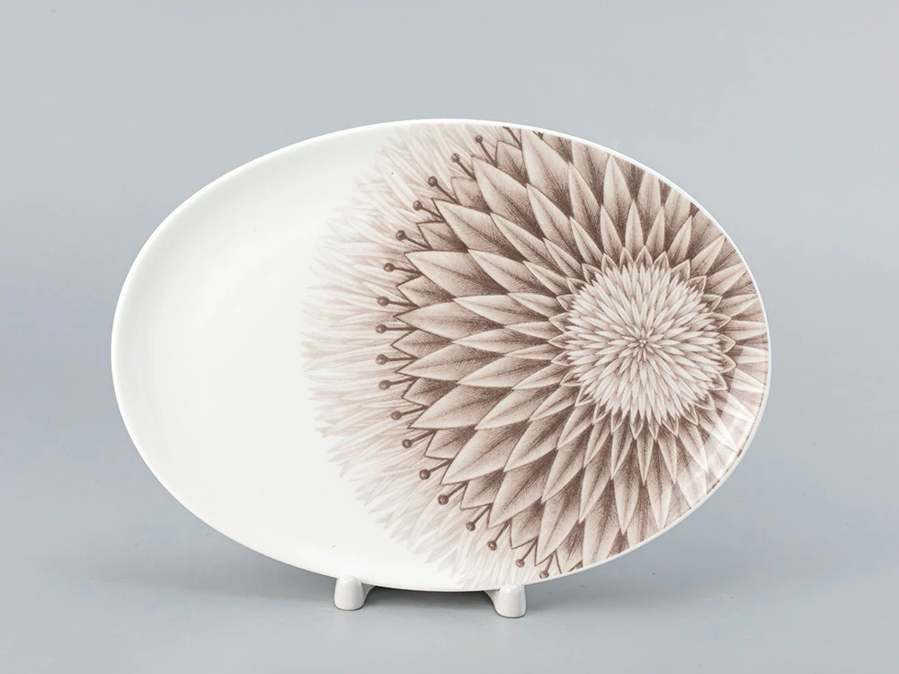 Блюдо овальное 235х170 мм форма Восточная рисунок Aloha Bungalow, арт. 80.40056.00.1