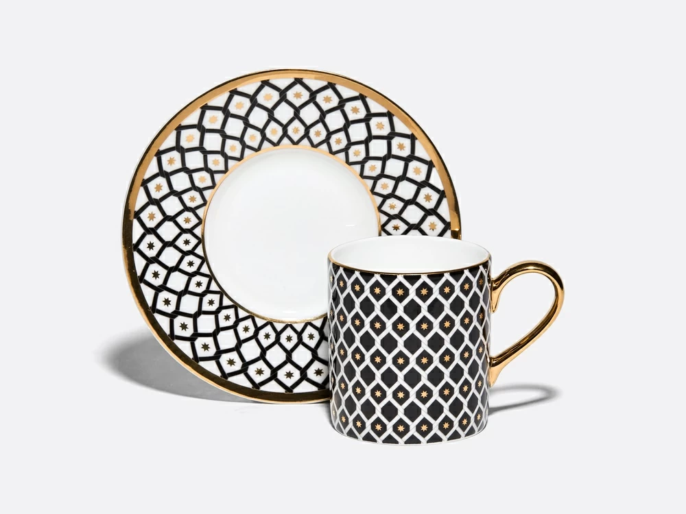 Чашка с блюдцем кофейная 115 мл., форма Идиллия, рисунок Неро 2, арт. 81.32142.00.1