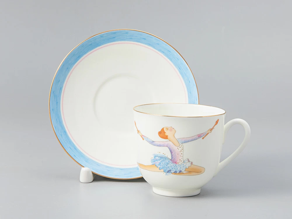 Чашка с блюдцем кофейная 180 мл форма Ландыш рисунок Булавы арт. 81.28110.00.1