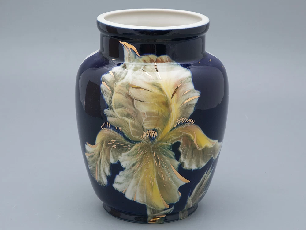 Ваза форма Китайская малого размера рисунок Ирисы, арт. 80.96067.00.1