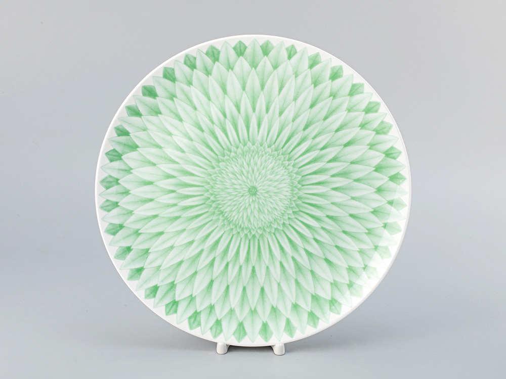 Блюдо круглое 310 мм форма Восточная рисунок Aloha Lagoon (Алоха Бунгало), арт. 80.40051.00.1