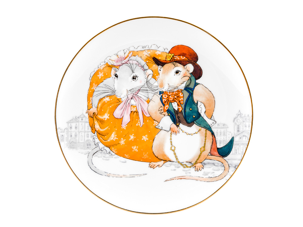 Декоративная тарелка 195 форма Эллипс рисунок Театралы.Идеальная пара арт. 80.97094.00.1