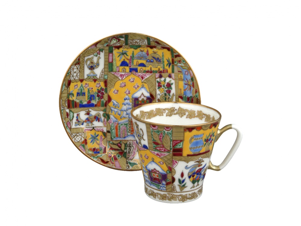 Чашка с блюдцем кофейная 80 мл.,  форма Черный кофе, рисунок Сказка арт. 81.14680.00.1