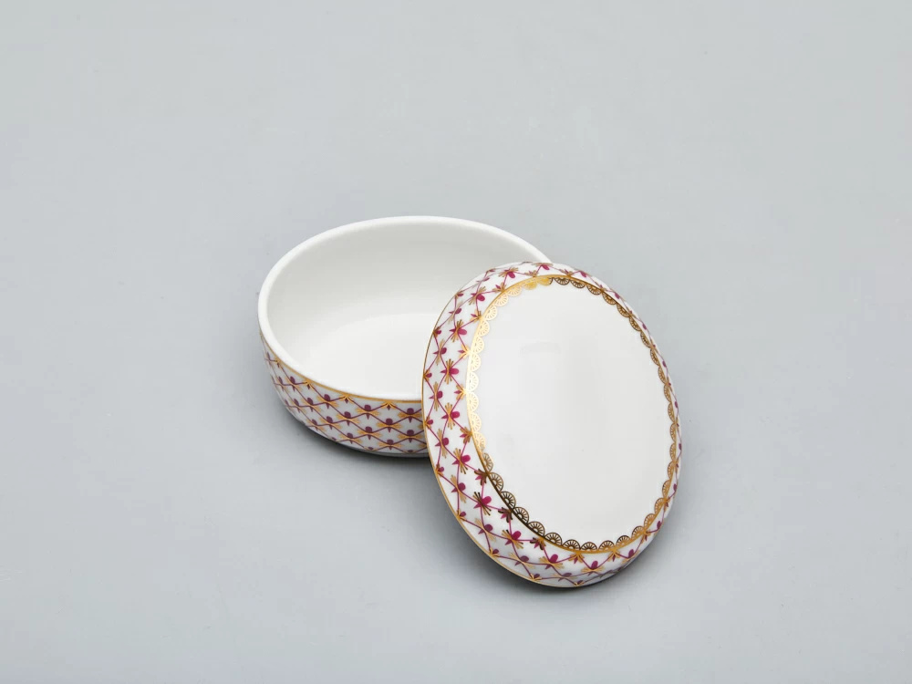 Туалетная коробочка Овальная 'Сетка-Блюз' арт. 80.92420.00.1